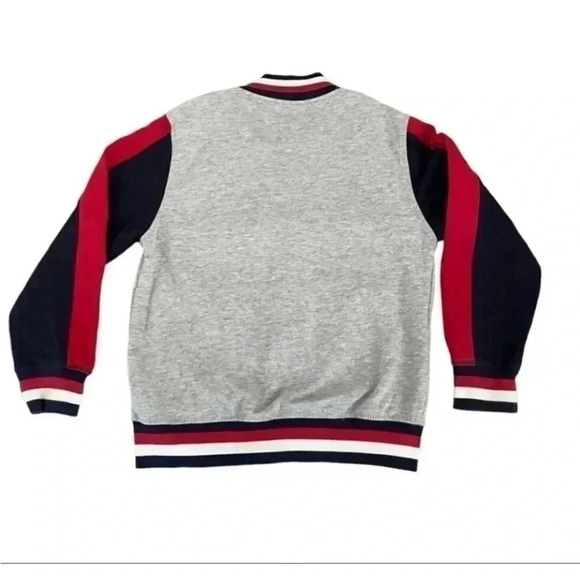 Tommy Hillfiger Big Boys Wayne Gray Rec Colorblocked Varsity Jacket SZ S - Picture 5 of 12